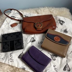 Coach wristlet, wallet& change purse